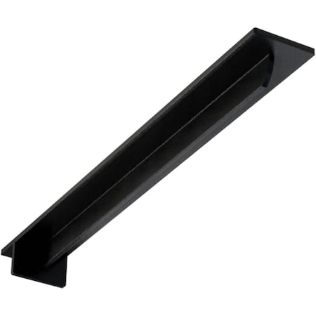 Ekena Millwork Heaton Hidden Support Steel Bracket w/ 20" Support Depth, Powder Coated Black 3"W x 24"D x 2"H BKTM03X24X02HEPBL